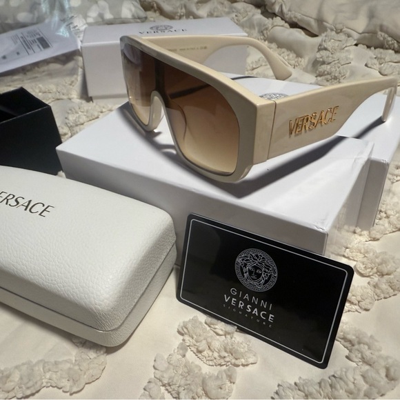 Versace Beige Sunglasses - Picture 1 of 6